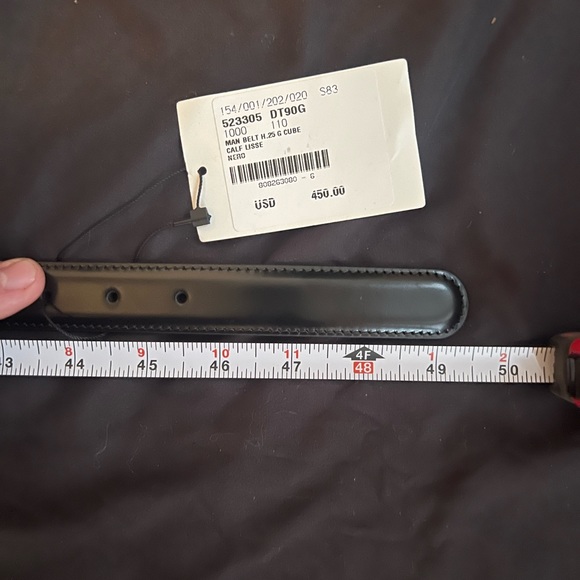 Gucci Unisex Leather Belt with G Buckle Black Leather - Picture 14 of 15